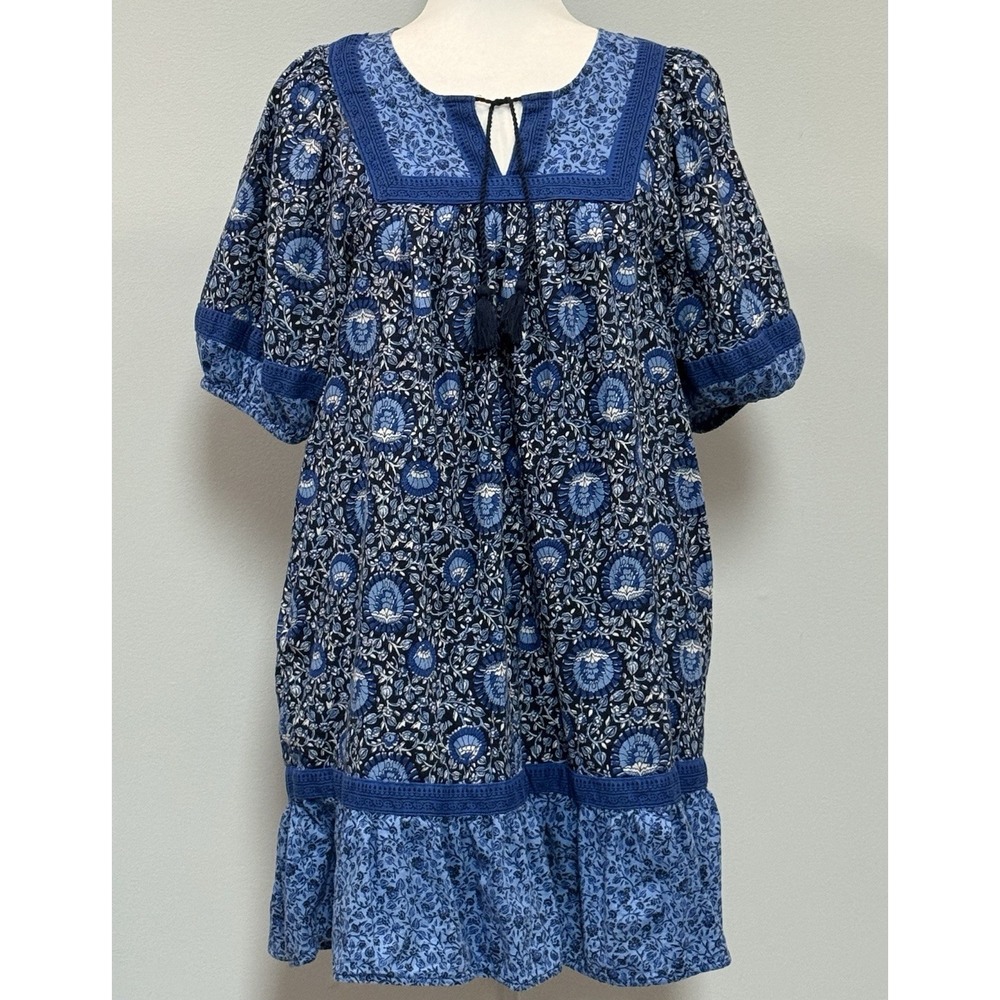 Old Navy Blue Floral Boho Mini Dress